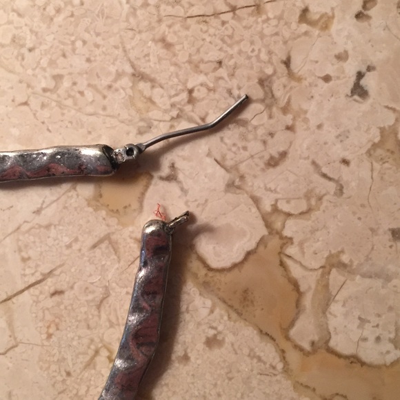 Silver oval hoops - Picture 2 of 2